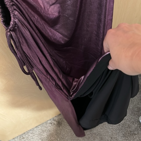 Line & Dot Purple Metallic Asymmetrical Bodycon Cutout Dress Size Medium NWT - Picture 6 of 8